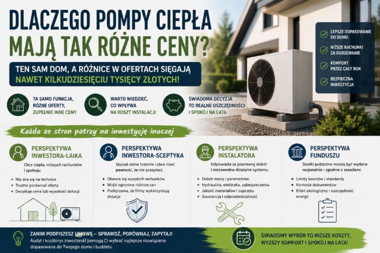 dlaczego pompy ciepła mają tak różne ceny