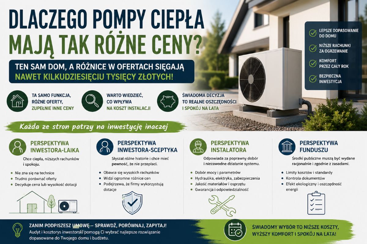 dlaczego pompy ciepła mają tak różne ceny